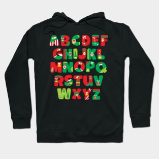 Christmas Alphabet ABCs Pre-K Kindergarten Teacher Student Hoodie